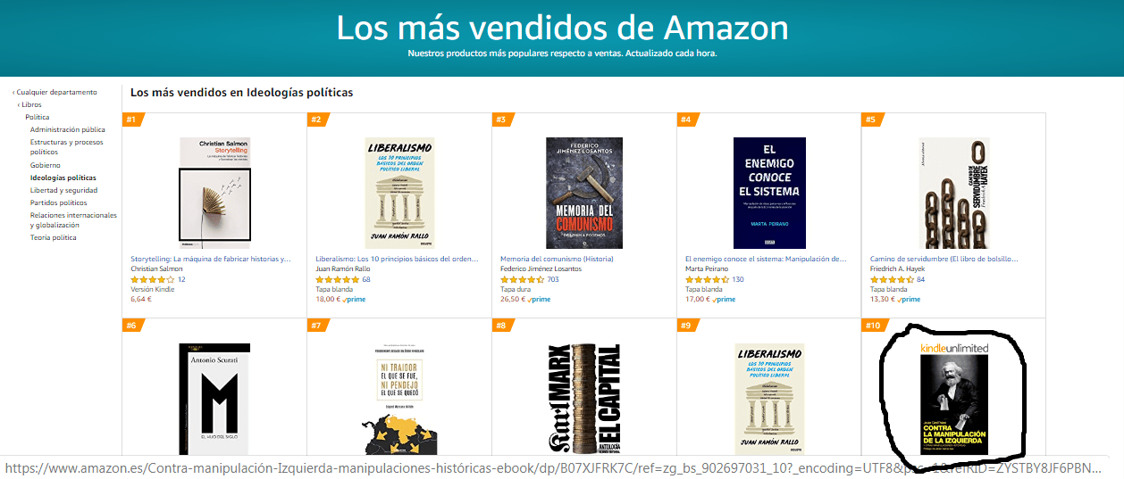 los más vendidos 29 abril